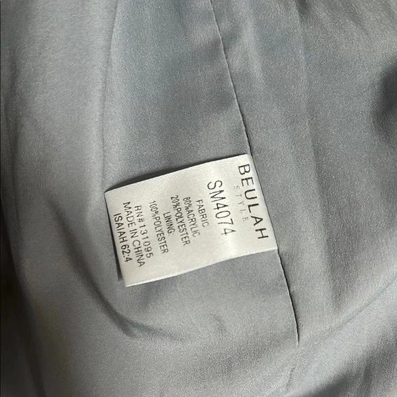 Beulah Gray Teddy Jacket Plush Faux Fur Cozy - Picture 5 of 7